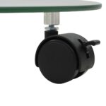 vidaXL Podstavec pod kvetináč na kolieskach 2 ks 25 cm okrúhly sklený – Obrázok 4