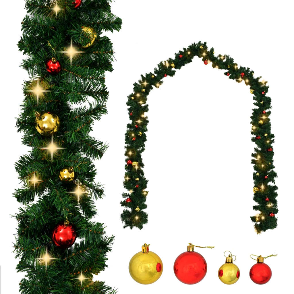 VXL8718475600886_a_en_hd_1.jpg vidaXL Vianočná girlanda s ozdobami a LED svetielkami 20 m – Obrázok 1