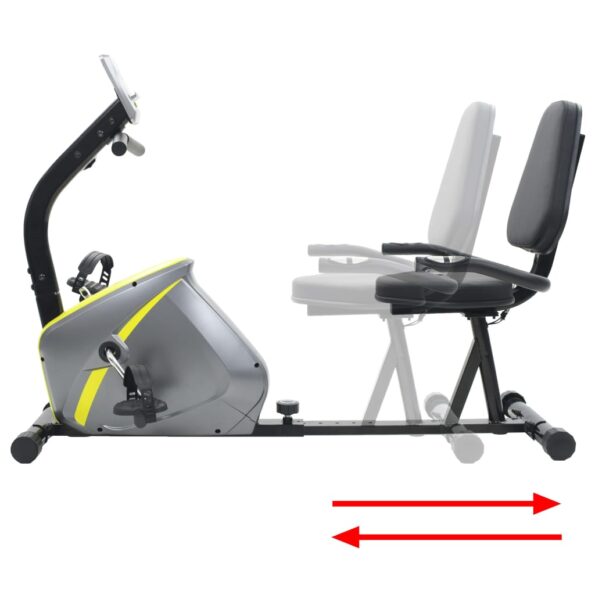 vidaXL Magnetický horizontálny rotopéd s meraním pulzu – Obrázok 6
