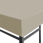 vidaXL Strieška na altánok 310 g/m² 3x3 m, béžová – Obrázok 5