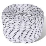 vidaXL Spletané lodné lano biele 6 mm 500 m polyester
