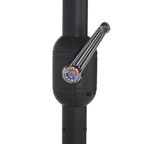 vidaXL Vonkajší slnečník s hliníkovou tyčou 460x270cm hnedo-sivý – Obrázok 7