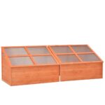 vidaXL Skleník, drevo 180x57x62 cm