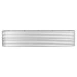 vidaXL Vyvýšený záhradný záhon 400x80x81cm,pozinkovaná oceľ,strieborný – Obrázok 3