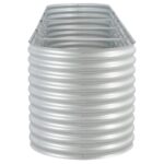 vidaXL Vyvýšený záhradný záhon 400x80x81cm,pozinkovaná oceľ,strieborný – Obrázok 5