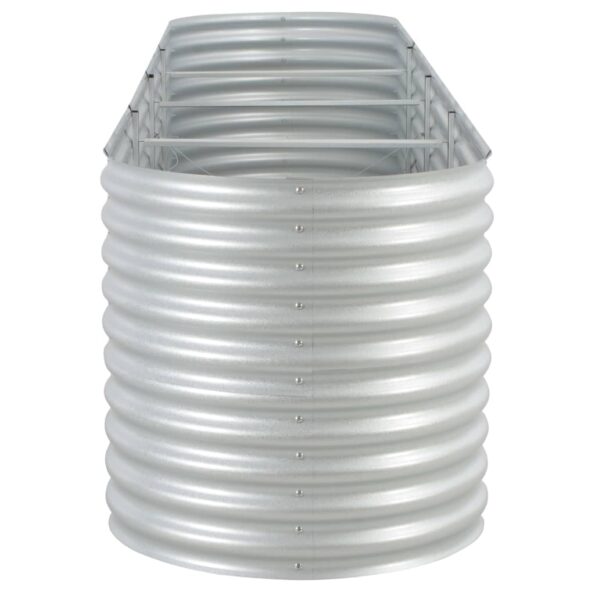 vidaXL Vyvýšený záhradný záhon 400x80x81cm,pozinkovaná oceľ,strieborný – Obrázok 5