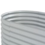 vidaXL Vyvýšený záhradný záhon 400x80x81cm,pozinkovaná oceľ,strieborný – Obrázok 7