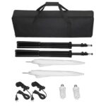 vidaXL Fotografické vybavenie: biele fotopozadie 600x300cm+osvetlenie – Obrázok 3