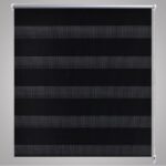 vidaXL Zebrová roleta 60,9x120 cm Šírka látky 56,7 cm čierna – Obrázok 4