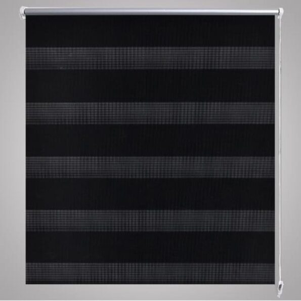 vidaXL Zebrová roleta 60,9x120 cm Šírka látky 56,7 cm čierna – Obrázok 4