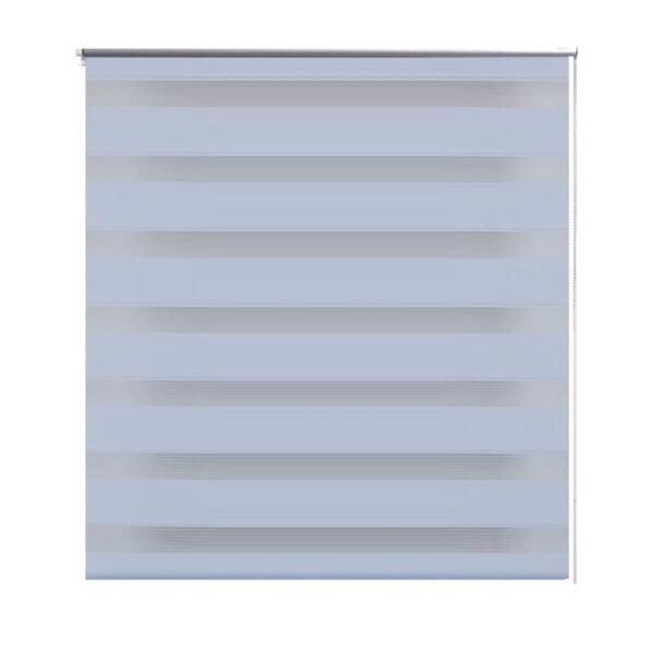 vidaXL Zebrová roleta 80,9x150 cm Šírka látky 76,7 cm biela – Obrázok 2
