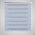 vidaXL Zebrová roleta 80,9x150 cm Šírka látky 76,7 cm biela