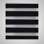 Roleta vzor zebra, 100 x 175 cm, čierna