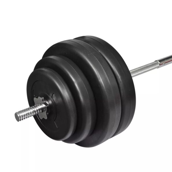 Obojručná činka so závažiami 60 kg – Obrázok 3