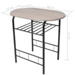 vidaXL Raňajkový set - barový stôl a stoličky, MDF – Obrázok 8
