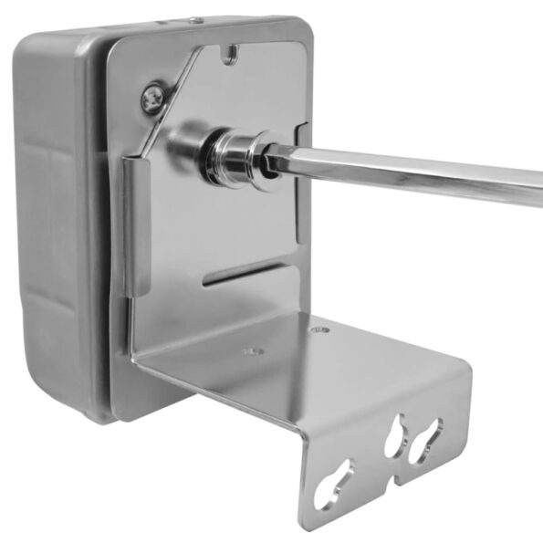 vidaXL Grilovací ražeň s motorčekom, oceľ, 1000 mm – Obrázok 4