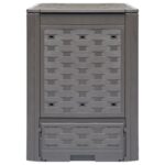 vidaXL Záhradný kompostér, hnedý 60x60x83 cm, 300 l, plast ratan – Obrázok 3