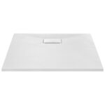 vidaXL Sprchová vanička, SMC, biela 90x90 cm – Obrázok 4