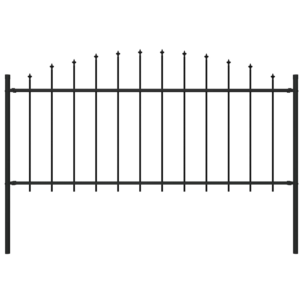 VXL8719883587066_a_en_hd_1.jpg vidaXL Záhradný plot s hrotmi, oceľ (0,5-0,75)x1,7 m, čierny – Obrázok 1