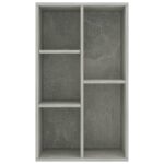 vidaXL Knižnica/komoda, betónovo sivá 50x25x80 cm, kompozitné drevo – Obrázok 6