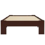 vidaXL Posteľný rám, tmavohnedý, borovicový masív 90x200 cm – Obrázok 4