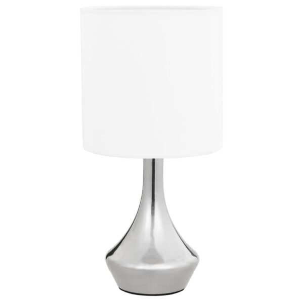 vidaXL Stolové lampy 2 ks, dotykové tlačidlo, biele E14 – Obrázok 3