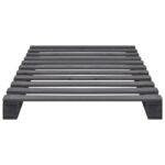 vidaXL Paletový posteľný rám sivý 90x200 cm masívne borovicové drevo – Obrázok 3