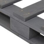 vidaXL Paletový posteľný rám sivý 90x200 cm masívne borovicové drevo – Obrázok 5