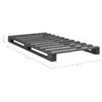 vidaXL Paletový posteľný rám sivý 90x200 cm masívne borovicové drevo – Obrázok 7