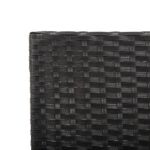 vidaXL Záhradná lavica s vankúšmi čierna 176 cm polyratanová – Obrázok 8