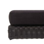 vidaXL Záhradná lavica s vankúšmi čierna 176 cm polyratanová – Obrázok 9