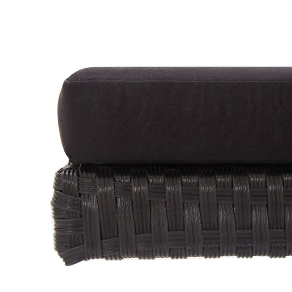 vidaXL Záhradná lavica s vankúšmi čierna 176 cm polyratanová – Obrázok 9