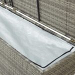 vidaXL Záhradný úložný box sivý 200x50x60 cm polyratanový – Obrázok 2