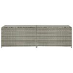 vidaXL Záhradný úložný box sivý 200x50x60 cm polyratanový – Obrázok 3