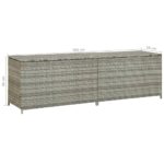 vidaXL Záhradný úložný box sivý 200x50x60 cm polyratanový – Obrázok 8