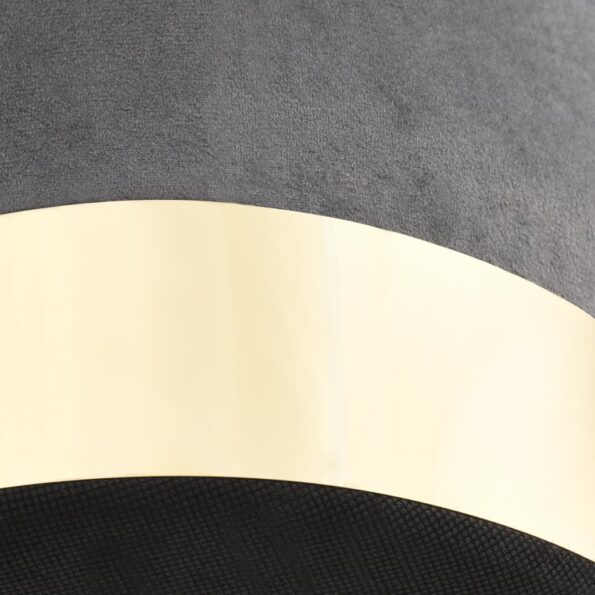 vidaXL Stolička tmavosivá a zlatá zamatová – Obrázok 3