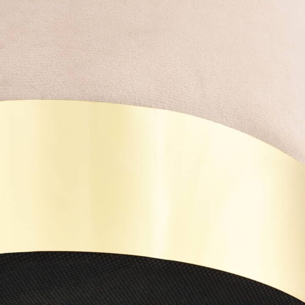 vidaXL Stolička marhuľová a zlatá zamatová – Obrázok 3