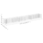 vidaXL Gabiónový vyvýšený záhon, pozinkovaná oceľ 270x30x30 cm – Obrázok 7