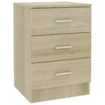 vidaXL Nočný stolík, dub sonoma 38x35x56 cm, kompozitné drevo – Obrázok 2