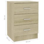 vidaXL Nočný stolík, dub sonoma 38x35x56 cm, kompozitné drevo – Obrázok 6