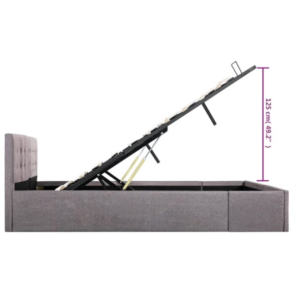 vidaXL Hydraulický posteľný rám+úložný priestor, látka 160x200 cm – Obrázok 11