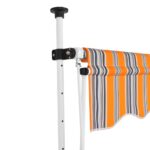 vidaXL Ručne zaťahovacia markíza 100 cm žlto-modré pásiky – Obrázok 2