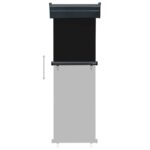 vidaXL Bočná markíza na balkón 65x250 cm, čierna – Obrázok 5