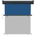 vidaXL Bočná markíza na balkón 145x250 cm modrá – Obrázok 5