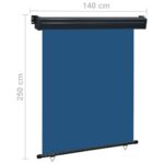 vidaXL Bočná markíza na balkón 145x250 cm modrá – Obrázok 10