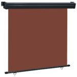 vidaXL Bočná markíza na balkón 160x250 cm, hnedá