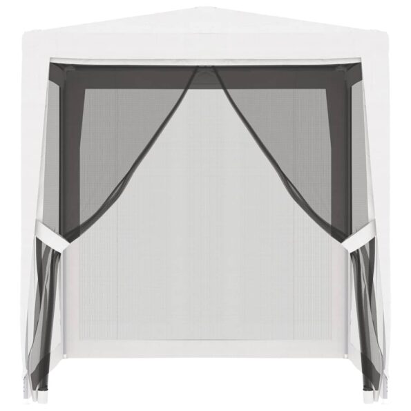vidaXL Párty stan so 4 sieťkovanými bočnými stenami 2x2 m biely – Obrázok 5