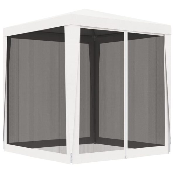 vidaXL Párty stan so 4 sieťkovanými bočnými stenami 2x2 m biely – Obrázok 6