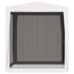 vidaXL Párty stan so 4 sieťkovanými bočnými stenami 2x2 m biely – Obrázok 7