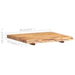vidaXL Doska na kúpeľňovú skrinku, akáciový masív 58x52x3,8 cm – Obrázok 4